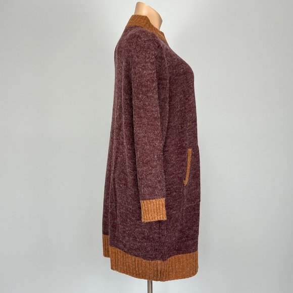 Linea Leisure by Louis Dell Olio Wine Brown Double Zip Long Cardigan size 3X - Picture 8 of 16